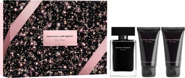 Σετ Narciso Rodriguez: For Her, Eau De Toilette, Για Γυναίκες, 50 ml + For Her, Ενυδατική, Λοσιόν Σώματος, 50 ml + For Her, Καθαριστικό, Αφρόλουτρο, Για Όλο Το Σώμα, Για Όλους Τους Τύπους Δέρματος, 50 ml Για Γυναίκες