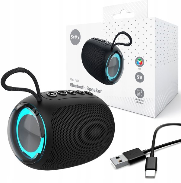 Setty speaker mini tube RGB GB-800 black 5900495094469