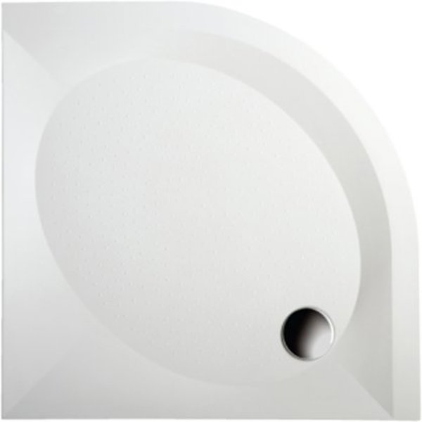 SET LARGO RO90 shower tray, panel white