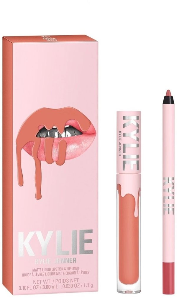 Set Kylie Cosmetics: By Kylie, Liquid Lipstick, 801, Queen, 3 ml + By Kylie, Pencil, Lip Liner, Queen, 1.1 g For Women