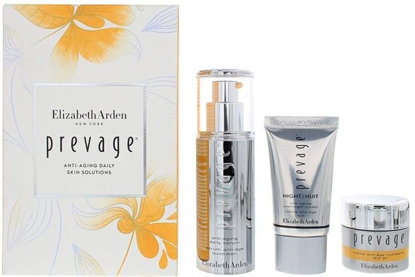 Set Elizabeth Arden: Prevage - Anti-Aging, Daily, Serum, Face, 30 ml + Prevage - Anti-Aging, Overnight, Cream, Face, 15 ml + Prevage - Anti-Aging, Moisturising, Day, Cream, Face, SPF 30, 15 ml For Women