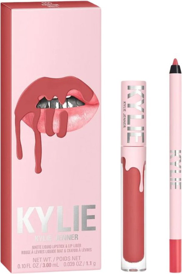 Set Kylie Cosmetics: By Kylie, Liquid Lipstick, 500, Kristen, 3 ml + By Kylie, Pencil, Lip Liner, Kristen, 1.1 g For Women