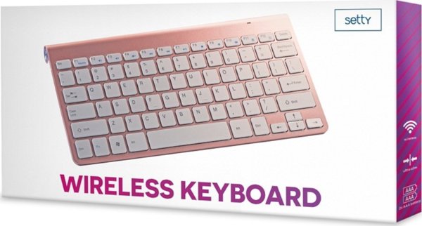 Setty wireless keyboard rose gold