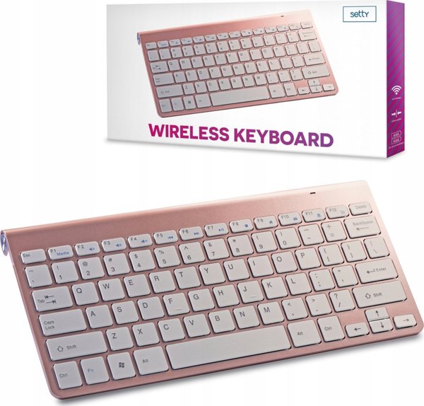 Setty wireless keyboard rose gold