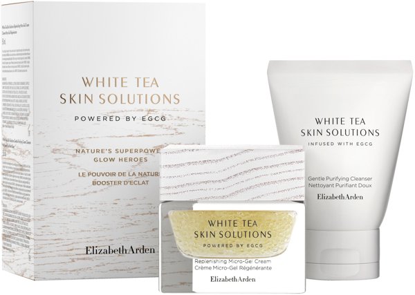 Set Elizabeth Arden: White Tea Skin Solutions, Purifying, Cleansing Cream, 50 ml + White Tea Skin Solutions, Replenishing, Gel Cream, For Face, 50 ml For Women