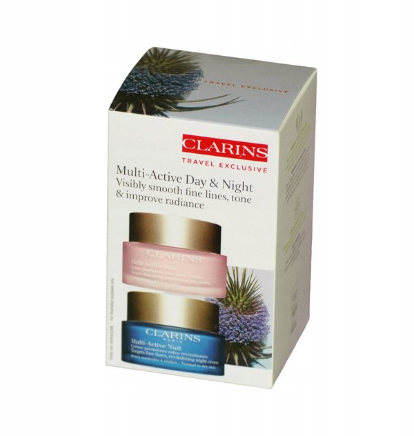 Set Clarins: Multi Active Jour, Age-Defying, Day, Cream, For Face, 50 ml + Multi Active, Hyaluronic Acid, Hydrating, Night, Cream, For Face, 50 ml For Women