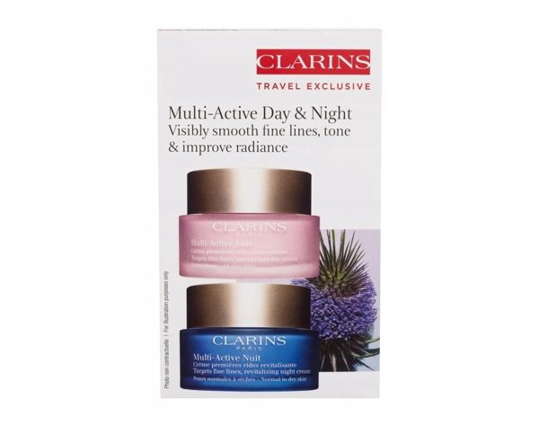 Set Clarins: Multi Active Jour, Age-Defying, Day, Cream, For Face, 50 ml + Multi Active, Hyaluronic Acid, Hydrating, Night, Cream, For Face, 50 ml For Women