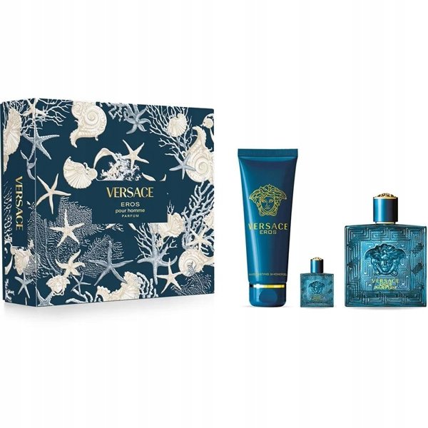 SET VERSACE Eros Parfum spray 100ml + Parfum 5ml + SHOWER GEL 150ml