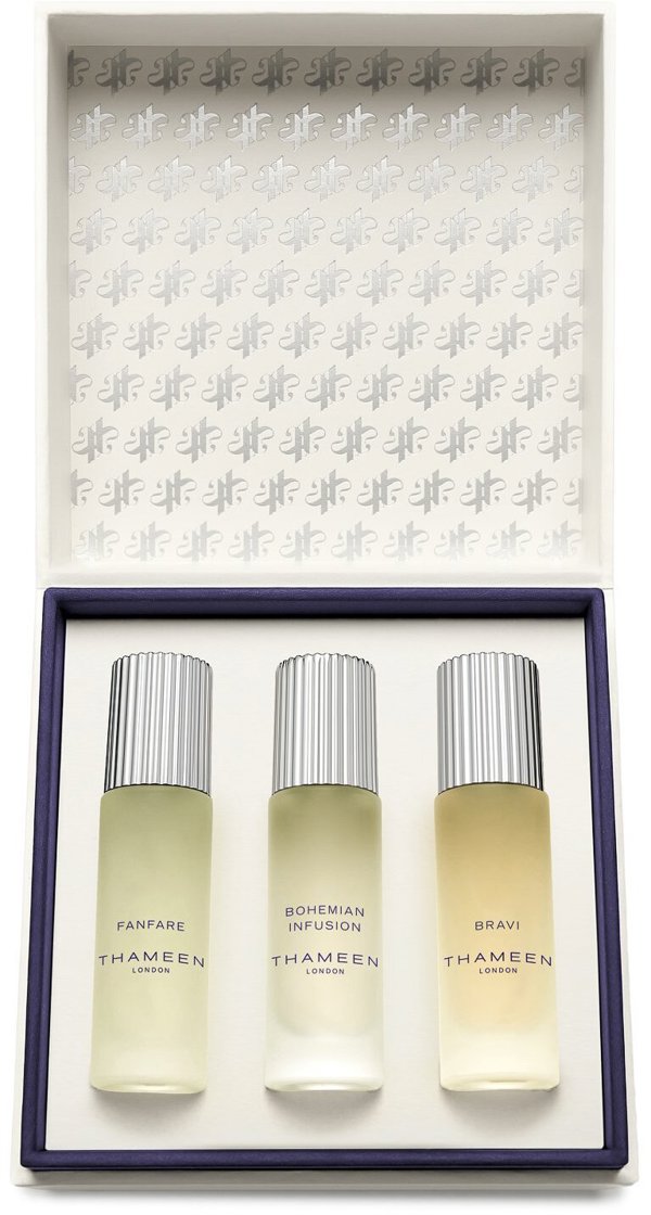 Set Thameen London: Fanfare, Eau De Cologne, Unisex, 10 ml + Bohemian Infusion, Eau De Cologne, Unisex, 10 ml + Bravi, Extrait De Parfum, Unisex, 10 ml Unisex