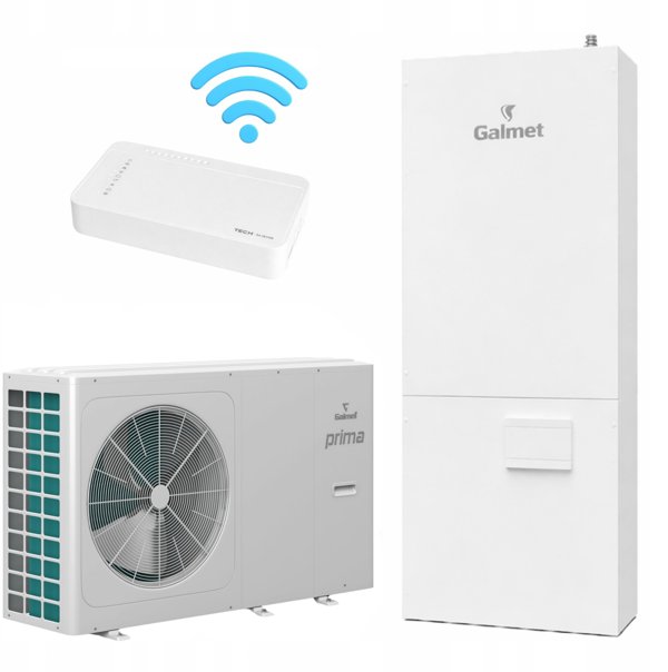 SG-000646S / GALMET / HYBRYDOWY SYSTEM GRZEWCZY PRIMA 1F R32 10GT + SZAFA HYDRAULICZNA GT160 + CENTRALA SMART SINUM