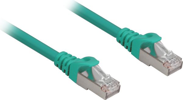 Sharkoon RJ-45/RJ-45 kat.6a S/FTP zielony 2m