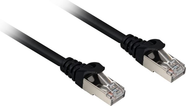 Sharkoon RJ-45/RJ-45 kat.6a S/FTP czarny 0.5m