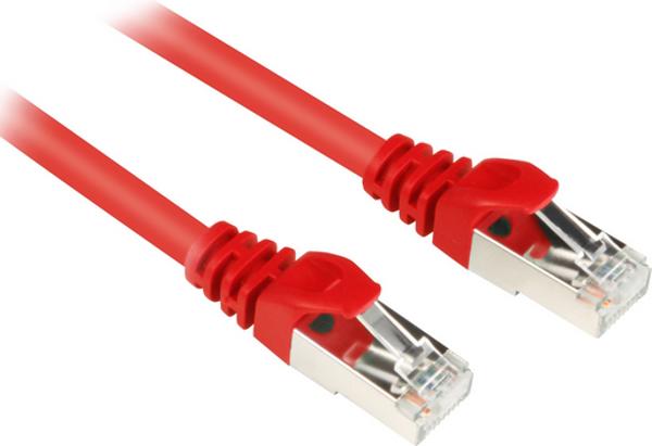 Sharkoon CAT 6 Patchcord SFTP Czerwony 0.5M (4044951014903)