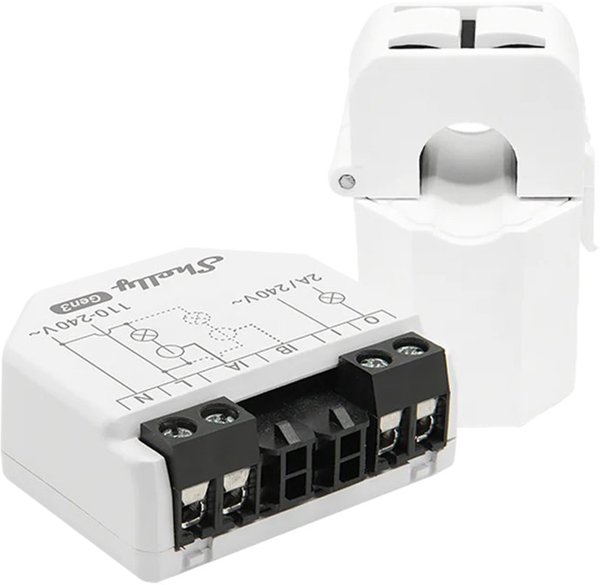 Shelly EM Gen3 Smart Wi-Fi Μετρητής Ρεύματος με Λειτουργία Μέτρησης & 1x 50A Κλέμμα