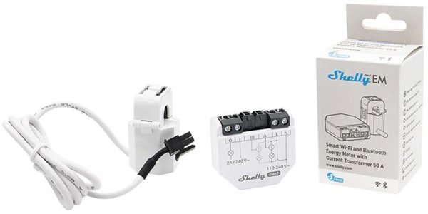 Shelly EM Gen3 Smart Wi-Fi Μετρητής Ρεύματος με Λειτουργία Μέτρησης & 1x 50A Κλέμμα