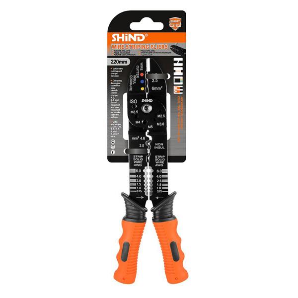Shind Πρεσα Ακροδεκτων - Απογυμνωτης Καλωδιων 220mm (SHI-94080) (SHI94080)
