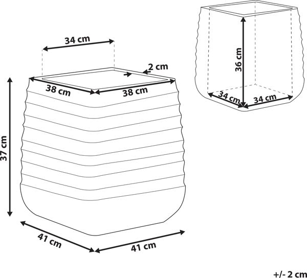 Σουμή Ντονίτσκα 38 x 38 x 37 εκ λευκό PARIKIA