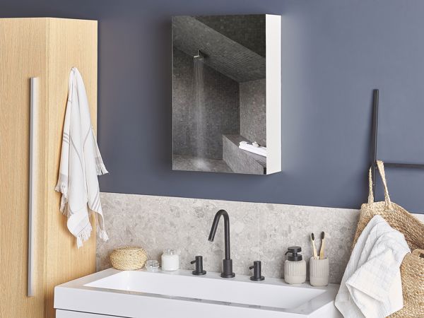Shumee PRIMAVERA Κρεμαστή Ντουλάπα Μπάνιου με Καθρέφτη 40x60 cm Λευκή