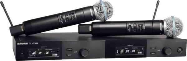 Shure SLXD24DE/B58-G59 - Διπλό Ψηφιακό Ασύρματο Σύστημα με Δύο Φορητούς Εκπομπούς/Μικρόφωνα