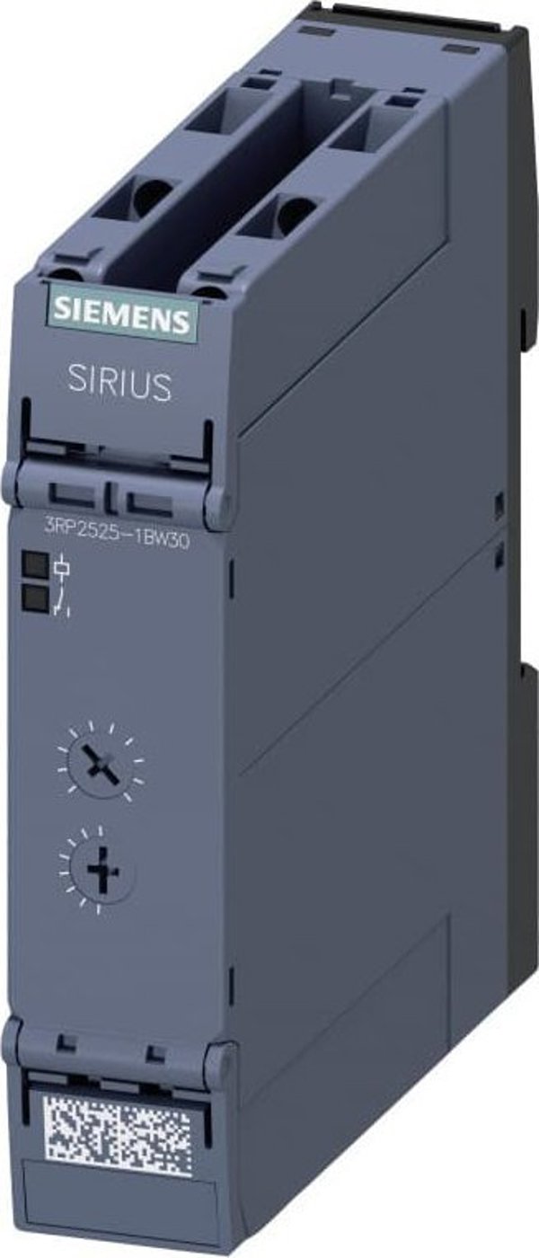 Siemens Ρελέ χρονοδιακόπτης 2 επαφών με ηλεκτρονική καθυστέρηση 7 χρονικές ρυθμίσεις 0,05s-100h 12-240V AC/DC 3RP2525-1BW