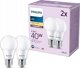 Signify Philips LED classic Lampe 40W E27 Warmweiß 470lm matt 2er P