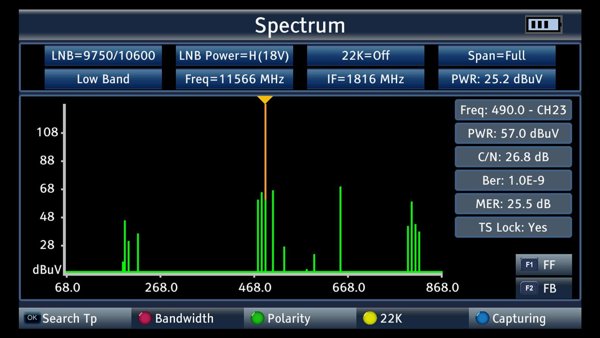 Signal ST-6986 Ψηφιακός Μετρητής Σήματος DVB-T/T2/S/S2/C με Οθόνη LCD 7", Αναλυτή Φάσματος & Υποστήριξη HEVC 10 Bit