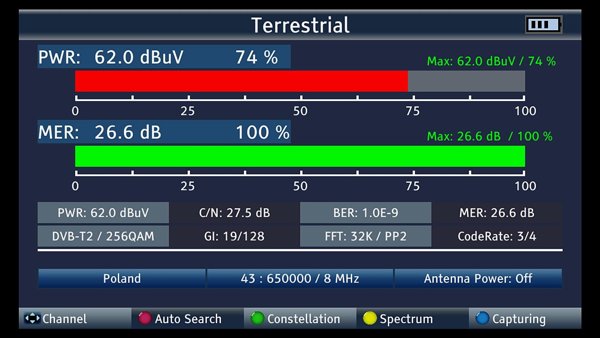 Signal ST-6986 Ψηφιακός Μετρητής Σήματος DVB-T/T2/S/S2/C με Οθόνη LCD 7", Αναλυτή Φάσματος & Υποστήριξη HEVC 10 Bit
