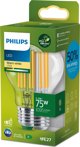 Philips LED Λάμπα Classic A-Label 75W E27 Διαφανής, Θερμό Λευκό, Μη Ρυθμιζόμενη