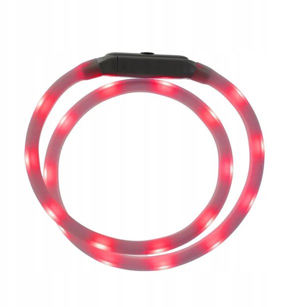 Wydawnictwo DOBROTA LED Σιλικόνιο Περιλαίμιο για Ζώα LLFG24034, Επαναφορτιζόμενο Φωσφοριζέ Κολάρο για Σκύλους και Γάτες