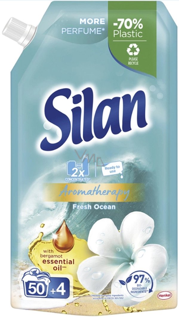 Silan Αρωματοθεραπεία Φρέσκος Ωκεανός Μαλακτικό, ανταλλακτικό, 594 ml
