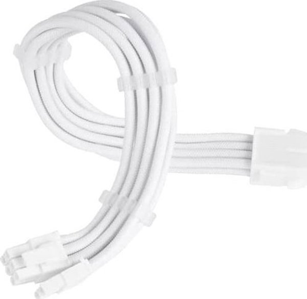 SilverStone Καλώδιο Επέκτασης Τροφοδοτικού SST-PP07E-PCI8W-V2, PCIe 8pin (6+2), Λευκό, 30cm