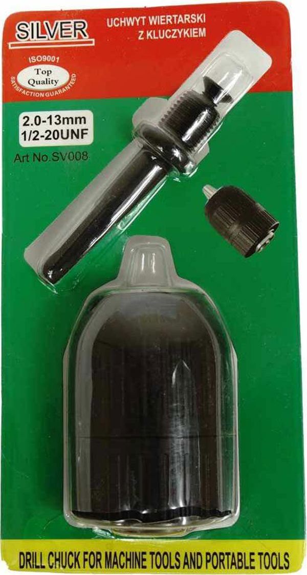Silver GLOWKA DO WIERTARKI 13mm-1/2-KLUCZYK+ADAPTER / SILVER EXV008