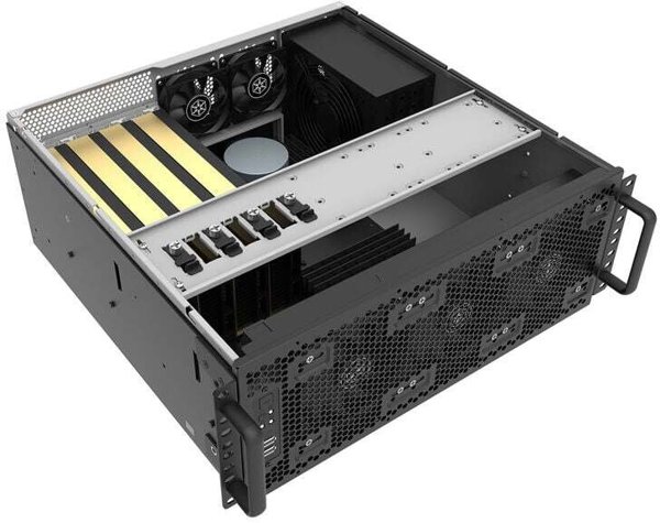 SilverStone SST-RM4A Rackmount Server, 4U, SSI-CEB - grau/schwarz