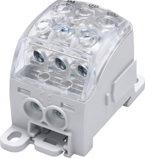 Simet SUB 220 Μπλοκ Διανομής Ρεύματος Universal Al/Cu, 1000V, Γκρι 82060