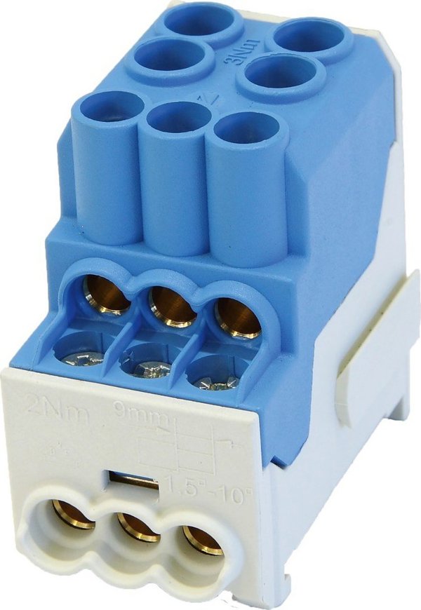 Simet SDB 100 Blok rozdzielczy - dystrybucyjny Al/Cu 80010 SIMBLOCK niebieski