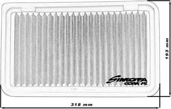 Simota φίλτρο SIMOTA OT007 318X193mm