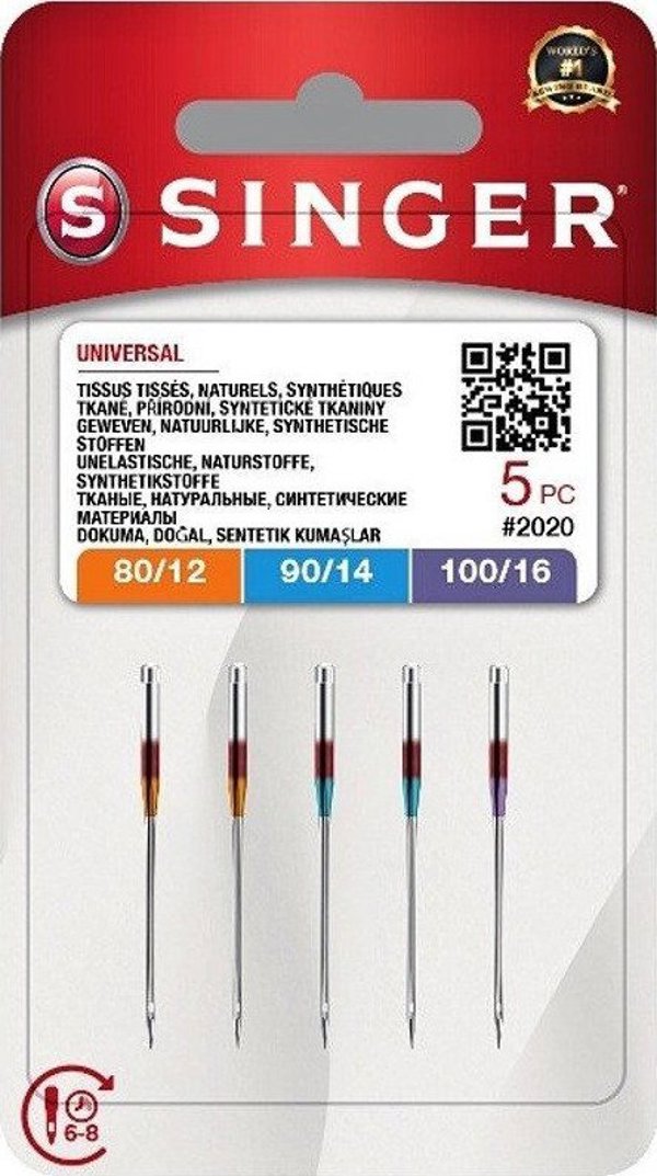 Singer Igla SINGER N2020 -12/80-14/90-16/100 blister 5szt
