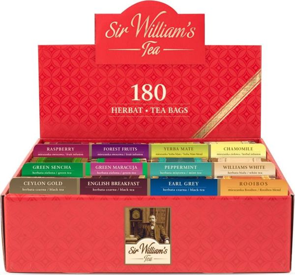 Sir Williams Χάρτινος Παρουσιαστής με Τσάγια Sir William's Tea 180 τεμ.