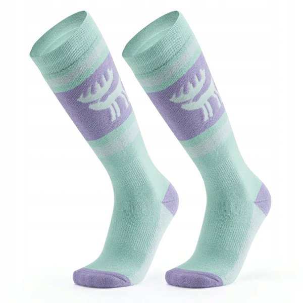 Skarpetki narciarskie Qunature 037202 rozmiar 43-48 (L/XL) - fioletowo-zielone