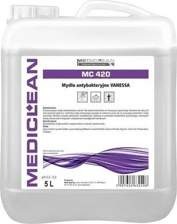Skamex Vanessa M-Sept Αντιβακτηριδιακό Σαπούνι Χεριών, 5L, Λευκό