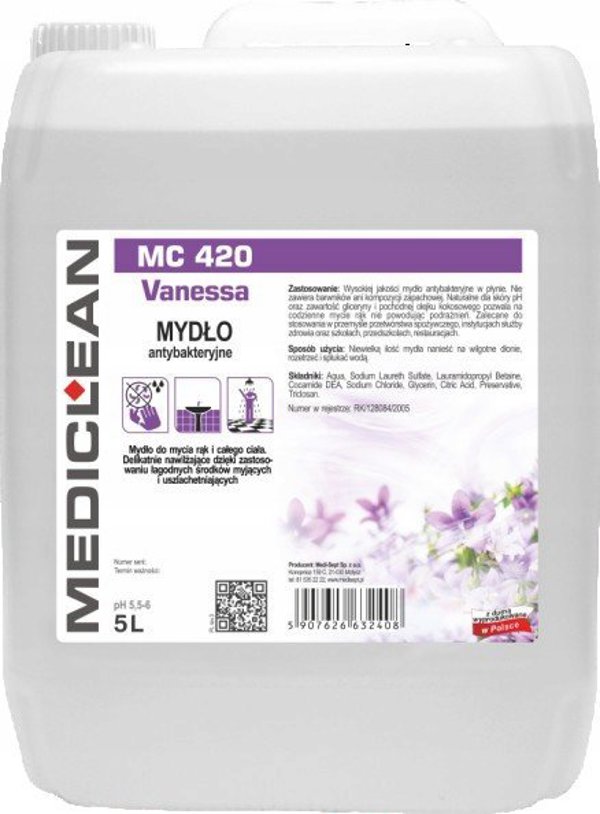 Skamex Vanessa M-Sept Αντιβακτηριδιακό Σαπούνι Χεριών, 5L, Λευκό
