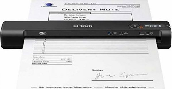 Epson WorkForce ES-60W Φορητός Φορητός Σαρωτής (Scanner) A4, Wi-Fi, Μαύρος