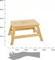 5five Ξύλινο Σκαμπό Bamboo, 1 Σκαλοπάτι, Φυσικό Χρώμα