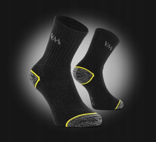 Κάλτσες βαμβακερές-πολυεστερικές VM FOOTWEAR, μέγεθος 43-46, 3 ζεύγη, μαύρο-γκρι