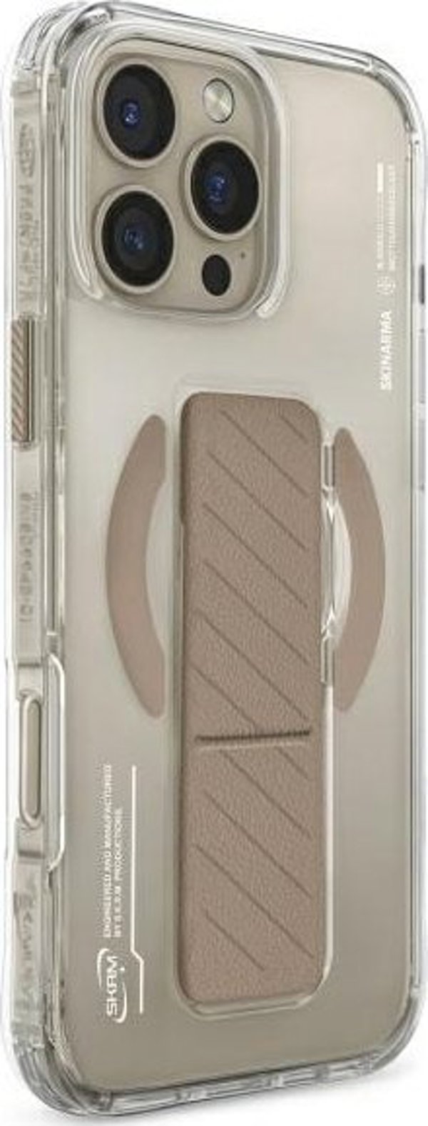 Θήκη SKINARMA Axon για iPhone 16 Pro Max 6.9" με Μαγνητική Φόρτιση και Βάση Λαβής, Σαμπανί