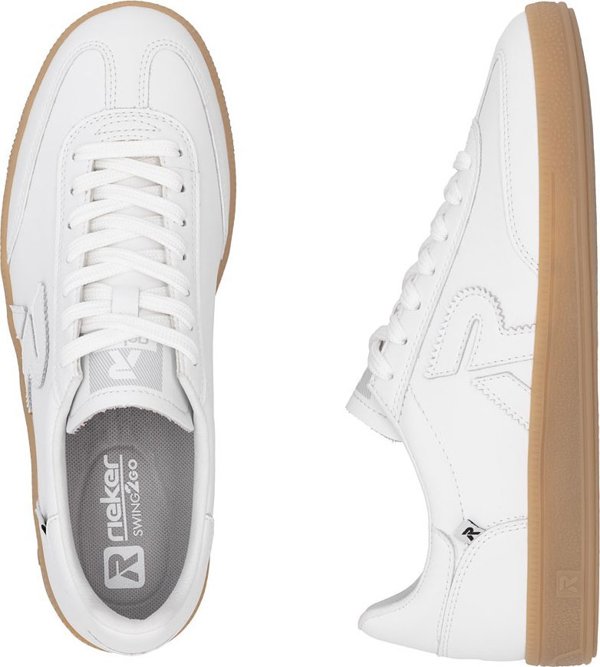 Δερμάτινα Γυναικεία Sneakers Rieker W2200 Λευκά 41