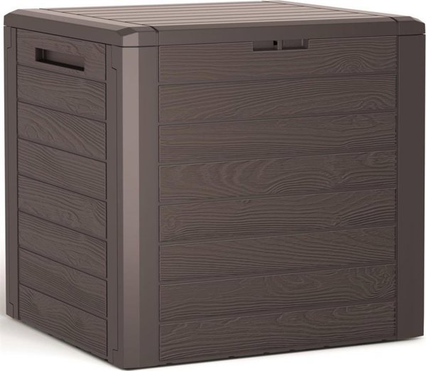 Prosperplast WoodeBox Κουτί Αποθήκευσης Κήπου, 140 lt, Καφέ, 55 cm