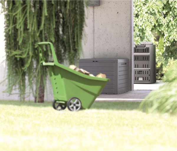 Prosperplast WoodeBox Κουτί Αποθήκευσης Κήπου, 140 lt, Καφέ, 55 cm