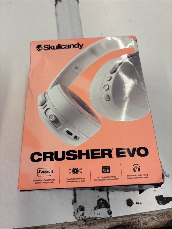 Ασύρματα ακουστικά Skullcandy Crusher Evo Bluetooth, Over-Ear, Λευκά