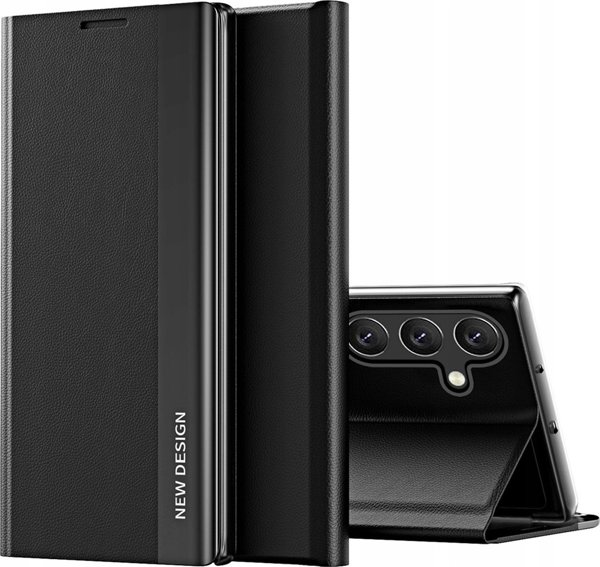 Θήκη Sleep Case Pro για Samsung Galaxy S25+ με καπάκι και βάση - μαύρο